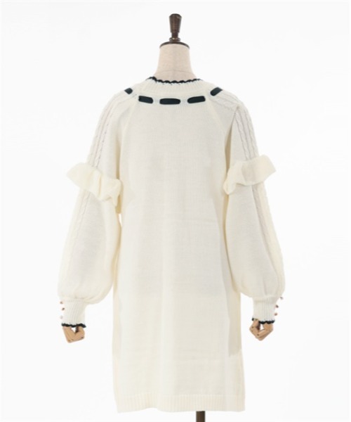 axes femme(アクシーズファム)の「リボン付き袖フリルニットワンピース(ワンピース・レディース・ブラック/モカ/キナリ・FREE)」の20枚目の写真