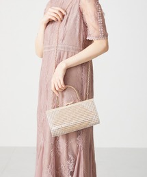 ■■ラインストーンメタルハンドルバッグ/MOB009