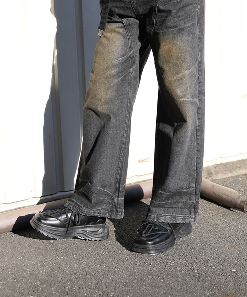 shoes365(シューズスリーシックスファイヴ)の「【shoes365】個性装飾靴紐 スクエアトゥ厚底スニーカー(スニーカー・メンズ・ブラック・24.5cm/26.5cm/25.0cm/27.0cm/25.5cm/26.0cm)」の17枚目の写真