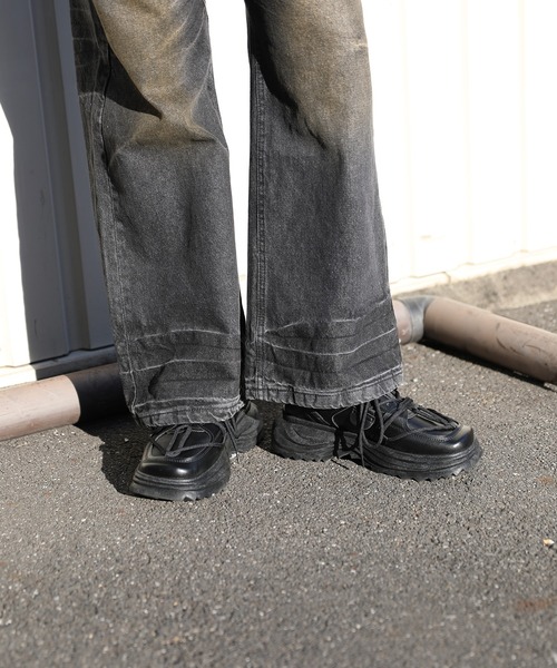 shoes365(シューズスリーシックスファイヴ)の「【shoes365】個性装飾靴紐 スクエアトゥ厚底スニーカー(スニーカー・メンズ・ブラック・24.5cm/26.5cm/25.0cm/27.0cm/25.5cm/26.0cm)」の18枚目の写真