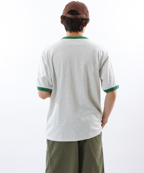 Champion(チャンピオン)の「【Champion/チャンピオン】メンズ キャンパス ショートスリーブリンガーTシャツ(Tシャツ/カットソー・メンズ・ライトグレー/ブルー系その他2/ホワイト/ペールイエロー・MEDIUM/LARGE/X-LARGE)」の10枚目の写真