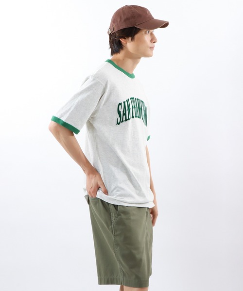 Champion(チャンピオン)の「【Champion/チャンピオン】メンズ キャンパス ショートスリーブリンガーTシャツ(Tシャツ/カットソー・メンズ・ライトグレー/ブルー系その他2/ホワイト/ペールイエロー・MEDIUM/LARGE/X-LARGE)」の11枚目の写真