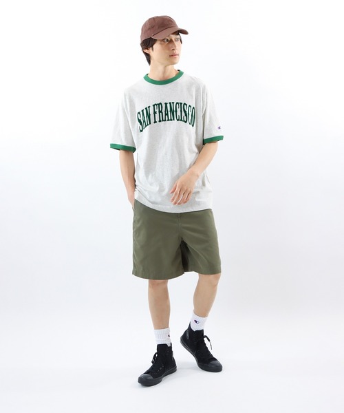Champion(チャンピオン)の「【Champion/チャンピオン】メンズ キャンパス ショートスリーブリンガーTシャツ(Tシャツ/カットソー・メンズ・ライトグレー/ブルー系その他2/ホワイト/ペールイエロー・MEDIUM/LARGE/X-LARGE)」の12枚目の写真