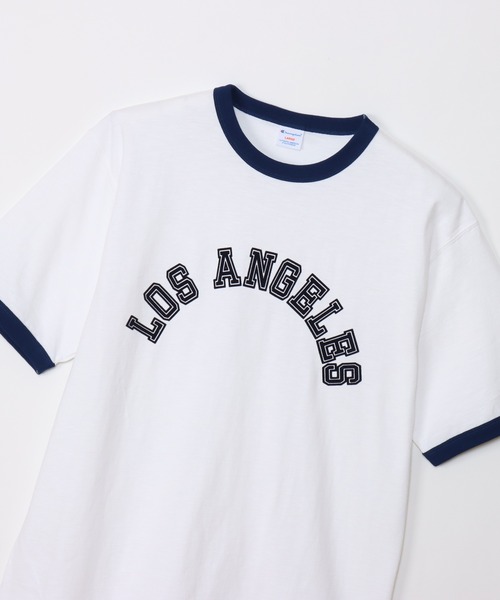 Champion(チャンピオン)の「【Champion/チャンピオン】メンズ キャンパス ショートスリーブリンガーTシャツ(Tシャツ/カットソー・メンズ・ライトグレー/ブルー系その他2/ホワイト/ペールイエロー・MEDIUM/LARGE/X-LARGE)」の6枚目の写真