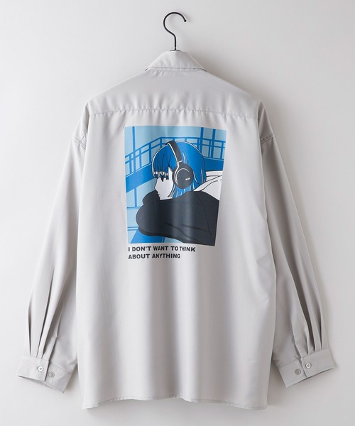 UNIIT(ユニット)の「【UNIIT/ユニット】 ガールズバックプリント ビッグシルエットシャツ(シャツ/ブラウス・メンズ・ブルー系その他/グレー系その他2/ブラック系その他/ホワイト系その他2/グレー系その他/ブルー系その他2・MEDIUM/LARGE)」の3枚目の写真