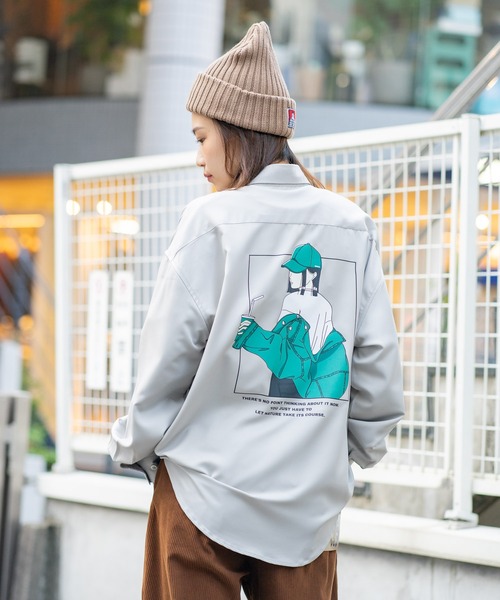 UNIIT(ユニット)の「【UNIIT/ユニット】 ガールズバックプリント ビッグシルエットシャツ(シャツ/ブラウス・メンズ・ブルー系その他/グレー系その他2/ブラック系その他/ホワイト系その他2/グレー系その他/ブルー系その他2・MEDIUM/LARGE)」の21枚目の写真