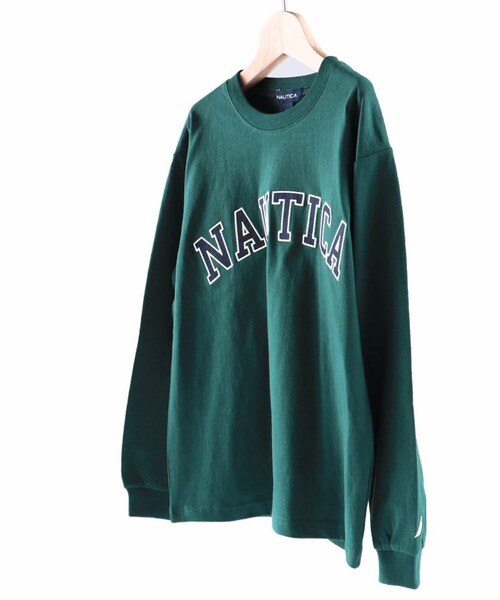 NAUTICA（ノーティカ）の「【NAUTICA/ノーティカ】ロゴアップリケ長袖Tシャツ（Tシャツ/カットソー・キッズ・チャコールグレー/オフホワイト/その他/ベージュ/ネイビー/グリーン・L/XL/M/S）」の5枚目の写真