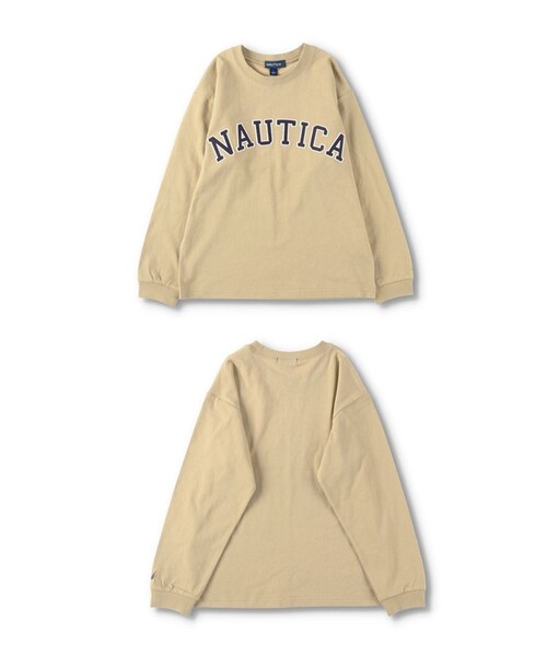 NAUTICA（ノーティカ）の「【NAUTICA/ノーティカ】ロゴアップリケ長袖Tシャツ（Tシャツ/カットソー・キッズ・チャコールグレー/オフホワイト/その他/ベージュ/ネイビー/グリーン・L/XL/M/S）」の9枚目の写真