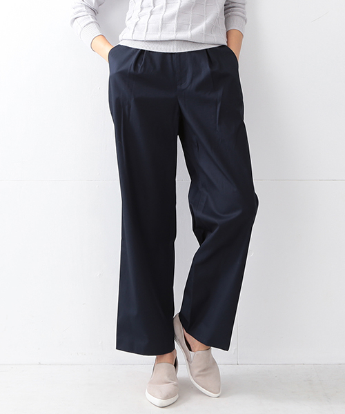 BEAMS LIGHTS Women's（ビームスライツ ウィメンズ）の「BEAMS LIGHTS / ウォッシャブル 1タック ワイド チノパンツ（その他パンツ・レディース・ベージュ/カーキ/ネイビー・38/36）」の3枚目の写真