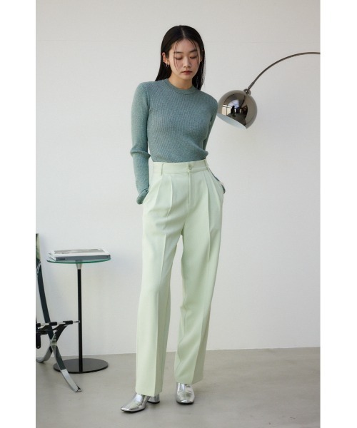 AZUL by moussy(アズールバイマウジー)の「ラメリブニットトップス(ニット/セーター・レディース・ブラック/シルバー/ミント・SMALL/MEDIUM)」の16枚目の写真
