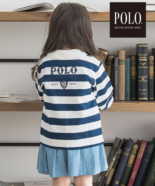 SLAP SLIP(スラップスリップ)の「【POLO BCS(ポロ・ビーシーエス)×SLAP SLIPコラボ】襟付きバックプリント長袖Tシャツ(90~130cm)(ポロシャツ・キッズ・グリーン/ブルー系その他2・110cm/130cm/90cm/100cm/80cm/120cm)」の22枚目の写真