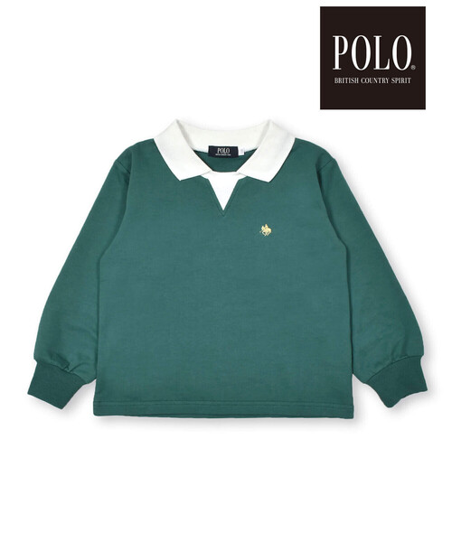 SLAP SLIP(スラップスリップ)の「【POLO BCS(ポロ・ビーシーエス)×SLAP SLIPコラボ】襟付きバックプリント長袖Tシャツ(90~130cm)(ポロシャツ・キッズ・グリーン/ブルー系その他2・110cm/130cm/90cm/100cm/80cm/120cm)」の18枚目の写真
