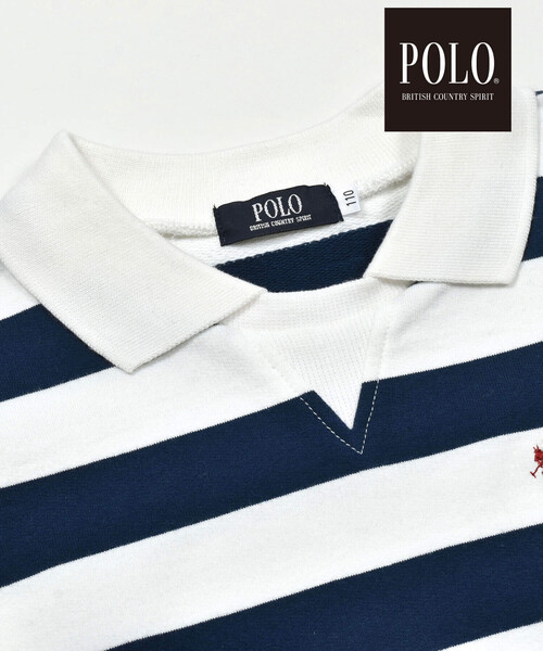 SLAP SLIP(スラップスリップ)の「【POLO BCS(ポロ・ビーシーエス)×SLAP SLIPコラボ】襟付きバックプリント長袖Tシャツ(90~130cm)(ポロシャツ・キッズ・グリーン/ブルー系その他2・110cm/130cm/90cm/100cm/80cm/120cm)」の8枚目の写真
