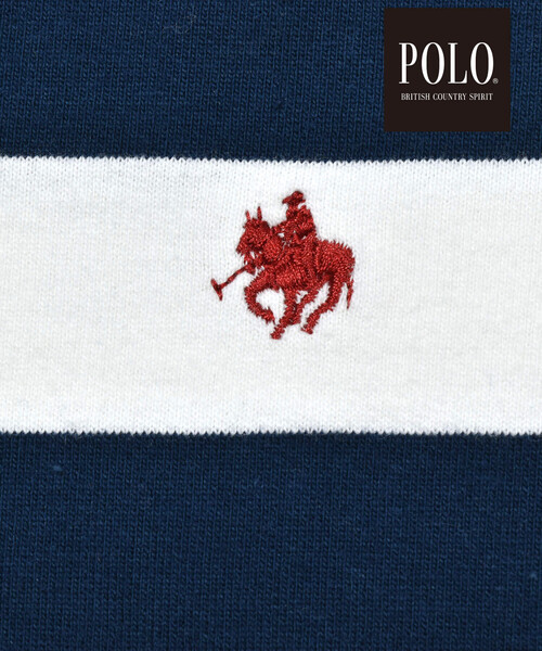 SLAP SLIP(スラップスリップ)の「【POLO BCS(ポロ・ビーシーエス)×SLAP SLIPコラボ】襟付きバックプリント長袖Tシャツ(90~130cm)(ポロシャツ・キッズ・グリーン/ブルー系その他2・110cm/130cm/90cm/100cm/80cm/120cm)」の6枚目の写真