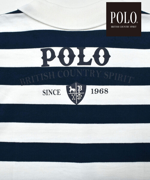 SLAP SLIP(スラップスリップ)の「【POLO BCS(ポロ・ビーシーエス)×SLAP SLIPコラボ】襟付きバックプリント長袖Tシャツ(90~130cm)(ポロシャツ・キッズ・グリーン/ブルー系その他2・110cm/130cm/90cm/100cm/80cm/120cm)」の3枚目の写真