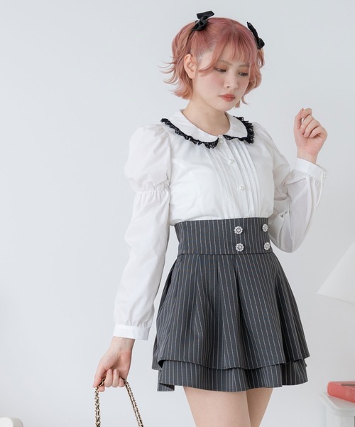 DearMyLoveRose(ディアマイラブローズ)の「ミニ丸襟ガーリーブラウス(シャツ/ブラウス・レディース・ホワイト/ホワイト系その他/ブラック・LARGE/MEDIUM/XX-LARGE/X-LARGE)」の22枚目の写真