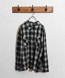 オンブレチェック 後染めワークシャツ