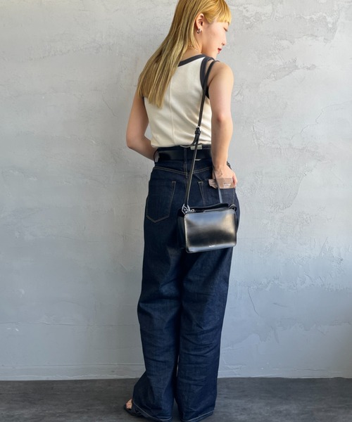 NOIR FABRIK（ヌワールファブリック）の「[NOIR FABRIK/ヌワールファブリック] コットンフライス アメリカンスリーブタンクトップ（タンクトップ・レディース・オフホワイト/ナチュラル/サックスブルー/スミクロ・0/1）」の12枚目の写真