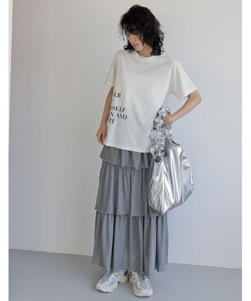 Re:EDIT（リエディ）の「シャーリングショルダーバッグ（ショルダーバッグ・レディース・ブラック/シルバー・FREE）」の4枚目の写真