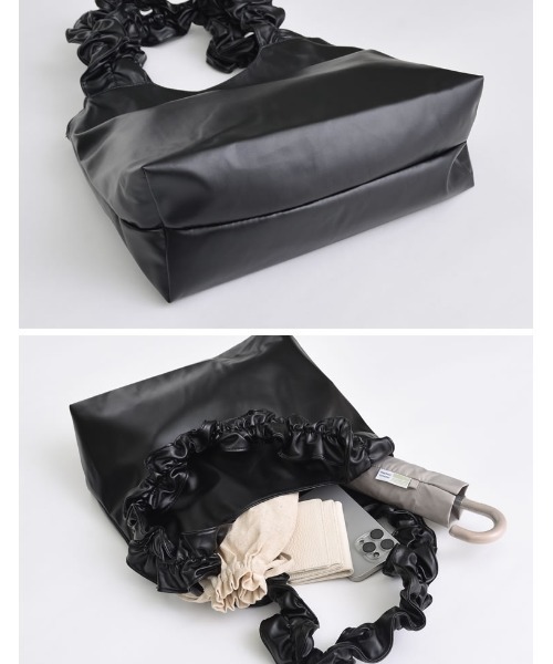 Re:EDIT（リエディ）の「シャーリングショルダーバッグ（ショルダーバッグ・レディース・ブラック/シルバー・FREE）」の10枚目の写真