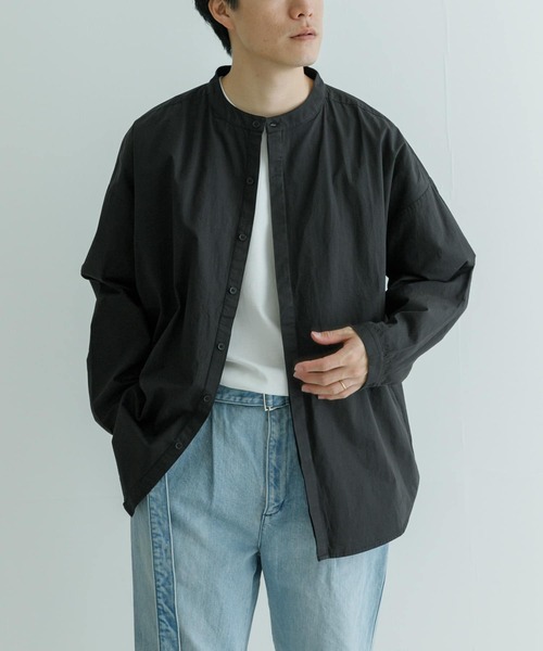 SEEALL シーオール の SEEALL EXTRAOVER BAND COLLAR SHIRTS シャツ ブラウス