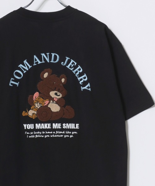 Tom＆Jerry（トムアンドジェリー）の「Tom＆Jerry/トムとジェリー キャラクター ヴィンテージプリント フロント バックサガラ刺繍 オーバーサイズ半袖Tシャツ レディース メンズ（Tシャツ/カットソー・レディース・モスグリーン/スミクロ/オフホワイト/ブルーグリーン/ピンク系その他/ブラック/グレイッシュブルー/ホワイト系その他/チャコール/ブラック系その他/ライトブルー/ホワイト/ホワイト系その他2/ブラック系その他5/ブルー系その他2/ホワイト系その他7/ホワイト系その他6/ホワイト系その他3/ブラック系その他2/ブルー系その他/ホワイト系その他5/グレイッシュベージュ/ホワイト系/ブルー系その他3/グレー系その他/ホワイト系その他4/ブラック系その他3/ブラック系その他4/ブラック系その他6・LL/L/M）」の16枚目の写真