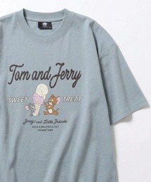 Tom&Jerry/トムとジェリー キャラクター ヴィンテージプリント フロント バックサガラ刺繍 オーバーサイズ半袖Tシャツ レディース メンズ
