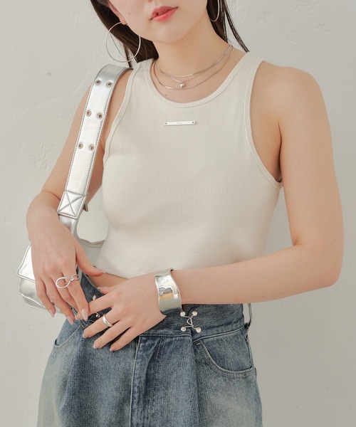 Chico（チコ）の「ストラップ取り外しアメスリタンク（タンクトップ・レディース・ブルー/ホワイト/ブラック/ライム・FREE）」の10枚目の写真