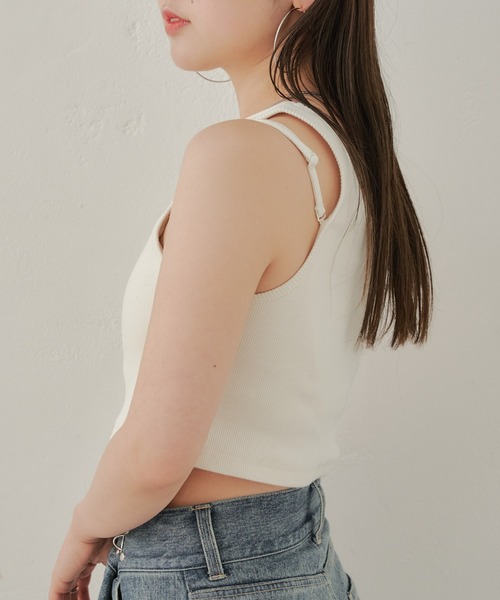 Chico（チコ）の「ストラップ取り外しアメスリタンク（タンクトップ・レディース・ブルー/ホワイト/ブラック/ライム・FREE）」の8枚目の写真