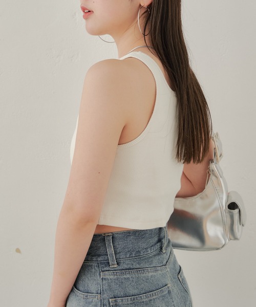 Chico（チコ）の「ストラップ取り外しアメスリタンク（タンクトップ・レディース・ブルー/ホワイト/ブラック/ライム・FREE）」の11枚目の写真