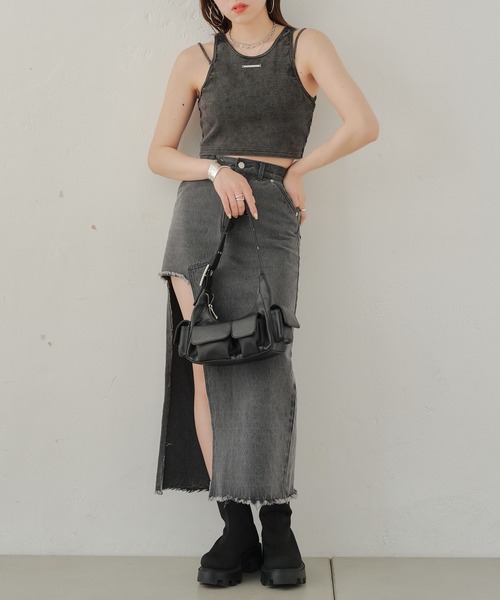 Chico（チコ）の「ストラップ取り外しアメスリタンク（タンクトップ・レディース・ブルー/ホワイト/ブラック/ライム・FREE）」の14枚目の写真