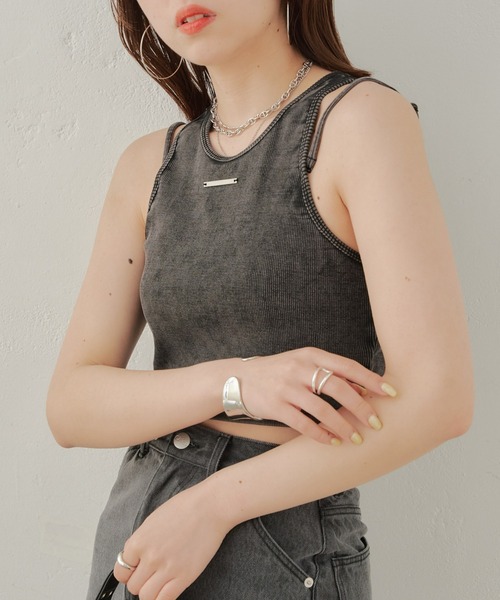 Chico（チコ）の「ストラップ取り外しアメスリタンク（タンクトップ・レディース・ブルー/ホワイト/ブラック/ライム・FREE）」の13枚目の写真