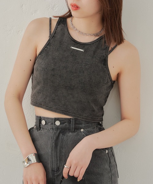 Chico（チコ）の「ストラップ取り外しアメスリタンク（タンクトップ・レディース・ブルー/ホワイト/ブラック/ライム・FREE）」の12枚目の写真