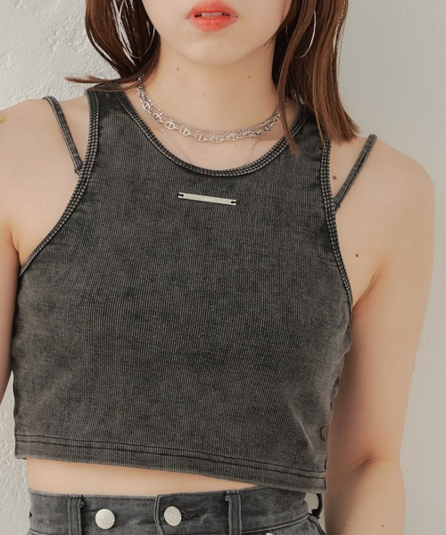 Chico（チコ）の「ストラップ取り外しアメスリタンク（タンクトップ・レディース・ブルー/ホワイト/ブラック/ライム・FREE）」の16枚目の写真