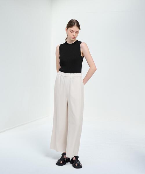 LANVIN en Bleu(ランバンオンブルー)の「ベネシャンウエストゴムワイドパンツ(その他パンツ・レディース・オフホワイト/ブラック・36/38)」の12枚目の写真