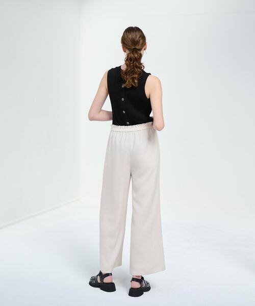 LANVIN en Bleu(ランバンオンブルー)の「ベネシャンウエストゴムワイドパンツ(その他パンツ・レディース・オフホワイト/ブラック・36/38)」の14枚目の写真