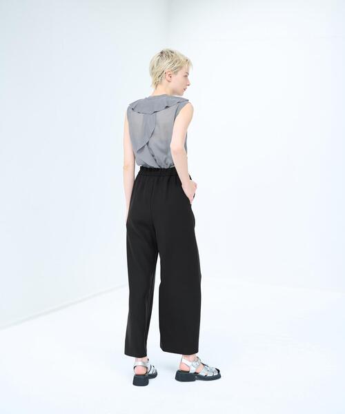 LANVIN en Bleu(ランバンオンブルー)の「ベネシャンウエストゴムワイドパンツ(その他パンツ・レディース・オフホワイト/ブラック・36/38)」の5枚目の写真