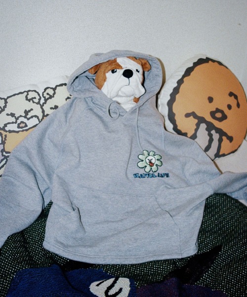 【セール】＜SAKURAIMARIA×RAGEBLUEコラボ＞刺繍ワッペンショートパーカー（スウェット）｜RAGEBLUE（レイジブルー）