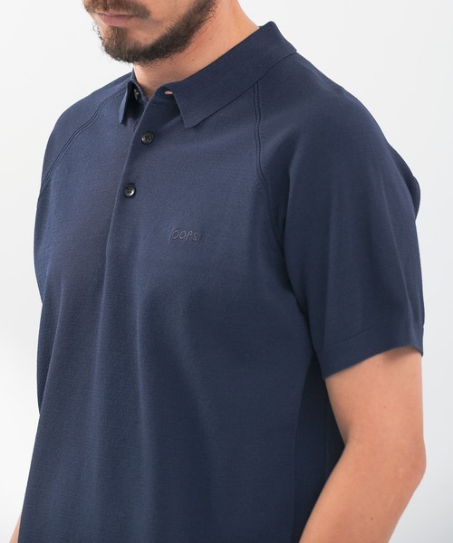 URBAN RESEARCH Sonny Label（アーバンリサーチサニーレーベル）の「『洗濯可』OOPS　半袖ラグランニットポロシャツ（ポロシャツ・メンズ・グリーン/ネイビー/ブラック・MEDIUM/LARGE）」の15枚目の写真