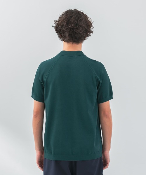 URBAN RESEARCH Sonny Label（アーバンリサーチサニーレーベル）の「『洗濯可』OOPS　半袖ラグランニットポロシャツ（ポロシャツ・メンズ・グリーン/ネイビー/ブラック・MEDIUM/LARGE）」の8枚目の写真