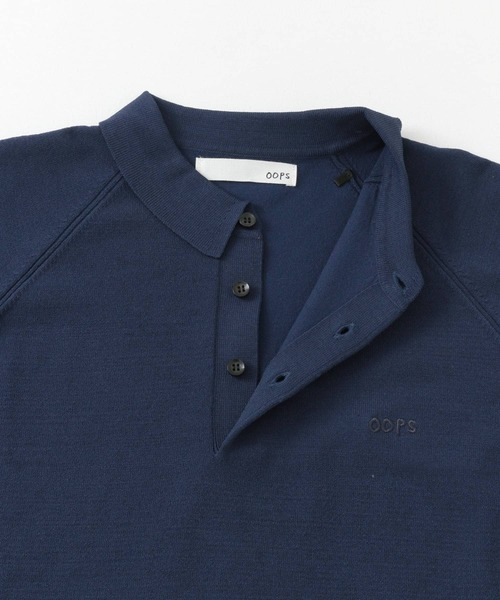 URBAN RESEARCH Sonny Label（アーバンリサーチサニーレーベル）の「『洗濯可』OOPS　半袖ラグランニットポロシャツ（ポロシャツ・メンズ・グリーン/ネイビー/ブラック・MEDIUM/LARGE）」の12枚目の写真