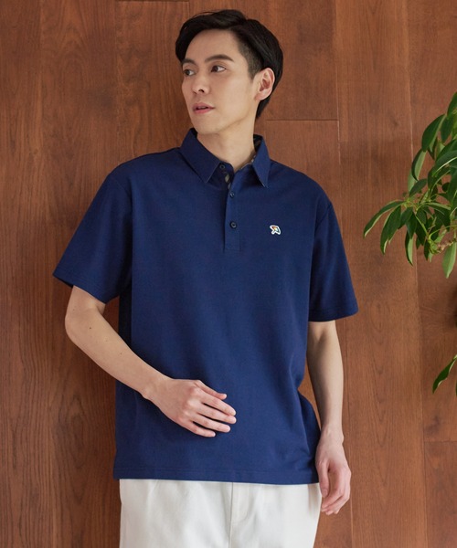 Arnold Palmer（アーノルドパーマー）の「パーマーチェック使い シェア ポロシャツ（ポロシャツ・レディース・ダークブルー/ホワイト/ブラック・XS/S/M/L/LL）」の3枚目の写真