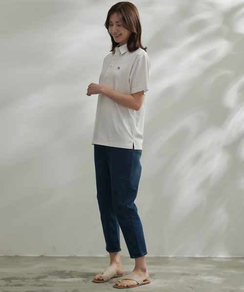 Arnold Palmer（アーノルドパーマー）の「パーマーチェック使い シェア ポロシャツ（ポロシャツ・レディース・ダークブルー/ホワイト/ブラック・XS/S/M/L/LL）」の21枚目の写真