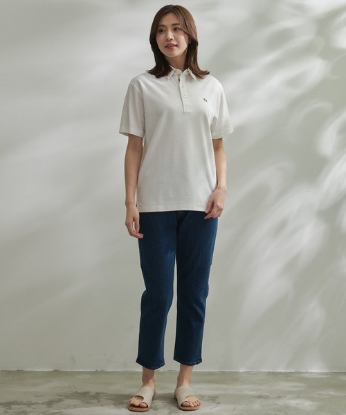 Arnold Palmer（アーノルドパーマー）の「パーマーチェック使い シェア ポロシャツ（ポロシャツ・レディース・ダークブルー/ホワイト/ブラック・XS/S/M/L/LL）」の13枚目の写真