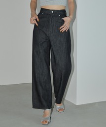 Aunt Marie's（アントマリーズ）の「ハイウエストワイドデニム（デニムパンツ）」