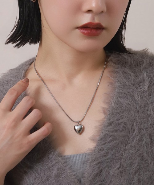 LHME(エルエイチエムイー)の「【WEB限定】“Moment”2wayベネチアンポイントハートネックレス/サージカルステンレス(金属アレルギー対応)【LHME / エルエイチエムイー】(ネックレス・レディース・シルバー/ゴールド・45cm)」の2枚目の写真