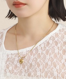 LHME | 【WEB限定】“Moment”2wayベネチアンポイントハートネックレス/サージカルステンレス（金属アレルギー対応）【LHME / エルエイチエムイー】(ネックレス)