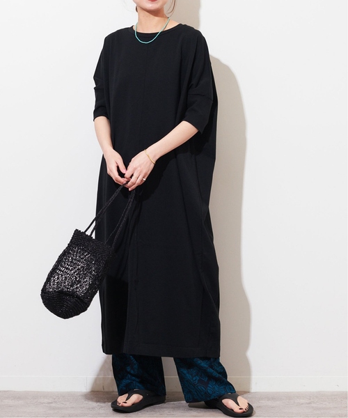 JOURNAL STANDARD relume（ジャーナルスタンダード　レリューム）の「《追加4》MVSコットンワンピース（ワンピース・レディース・ブラック/グレー・FREE）」の2枚目の写真