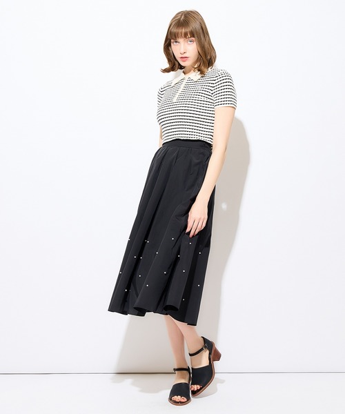 DEICY(デイシー)の「ニットポロシャツ(ポロシャツ・レディース・ピンク/ブラック系その他/オフホワイト・FREE)」の8枚目の写真