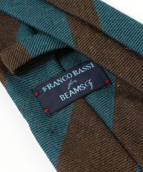 FRANCO BASSI / ウール シルク ストライプ ネクタイ
